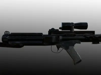 E-11 Blaster gun Low-poly 3D model