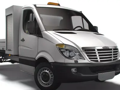Freightliner Sprinter Single Cab Tipper Toolpod 2018 3D model