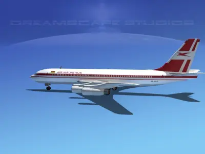 Boeing 707 Air Mauritius 3D model