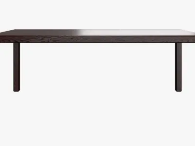 Dark Ebony Wood Coffee Table 3D model