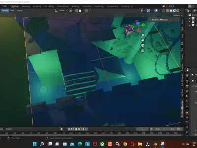 Dungeon 3d Model Render in blender Low-poly 3D model
