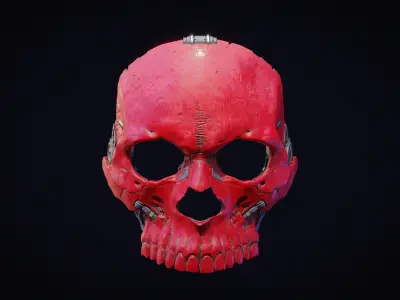 Skull ghost mecha sci-fi mask high model 3D model