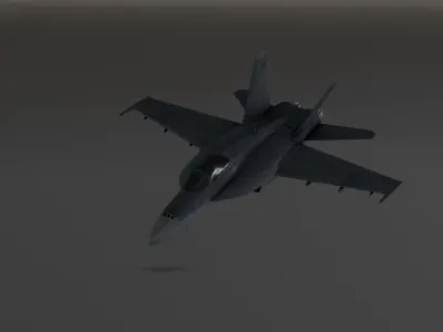 F-18 Stealth - Super Hornet Fighter Jet Low-poly 3D model
