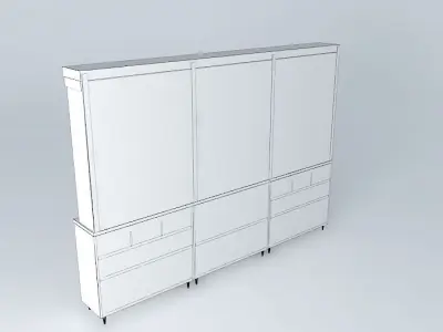 Kit124 Desk wall by Alex Marques Free 3D model