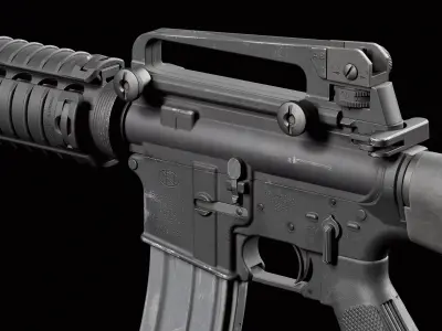M16A4 Low-poly 3D model