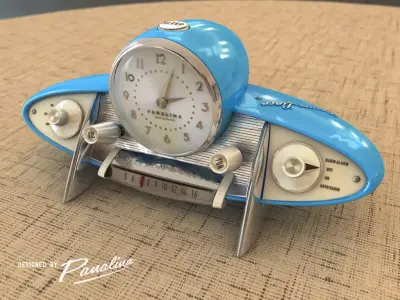 Vintage Clock-Radio DreamLiner - 3d model 3D model