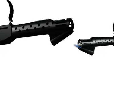 Flamethrower star wars blaster gun Free 3D model