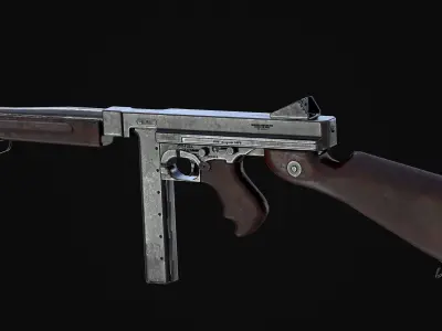 M1A1 Thompson Low-poly 3D model