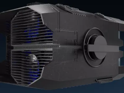 VTOL Engine Low-poly 3D model