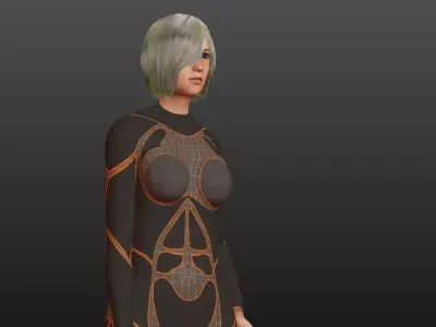 Woman for games and animation Free 3D model