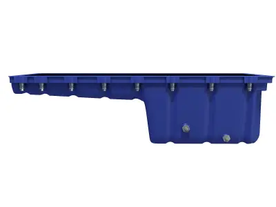 Blue Oil Sump Pan v4 3D model