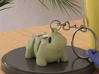 Stegosaurus Articulated Keychain and Figure 3D print model
