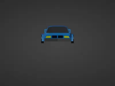 Low Poly Racing Car with a Perfect Topology Free low-poly 3D model