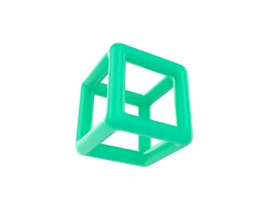 Symbol022 Wire Cube 3D model