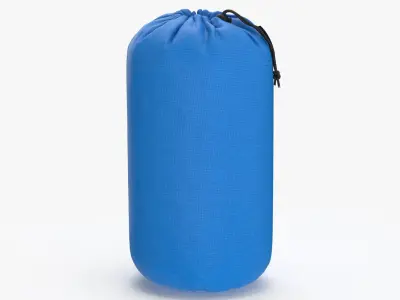 Camping Ditty Bag Size 02 Clean and Dirty Standing and Laying 3D model