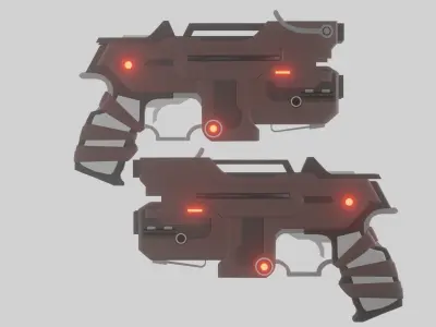 sci-fi gun 3D model