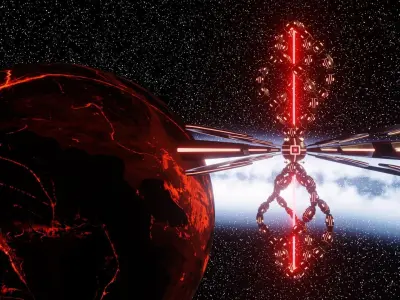 UFO 3 Spiral Spaceship - Ovni - Flying Saucer 3D model