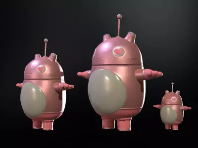 Minirobotic5Pack2 Low-poly 3D model