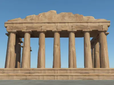 Parthenon ancient greek temple 3D model