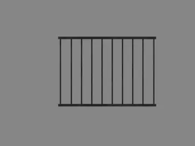 Prison Cage Low-poly 3D model