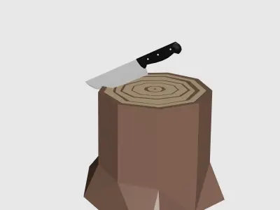 Low Poly Knive Pack Free low-poly 3D model