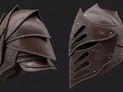 Helmet Dark Knight Low-poly 3D model