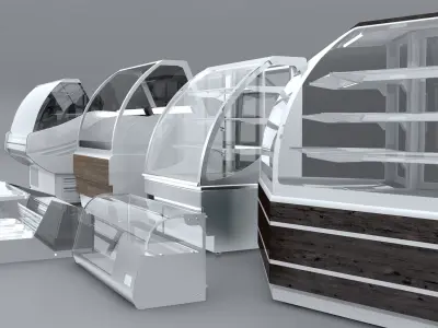 Commercial Food Display counters 3D model