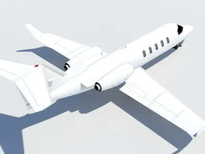 LJ28 static aircraft low poly Low-poly 3D model