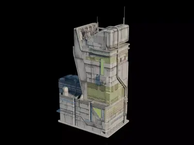 Cyberpunk Building 4 Low-poly 3D model purchase