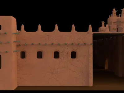 Clay building 3D model