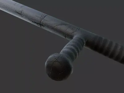 Rough Police Baton Game-Ready Low-poly 3D model