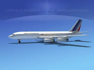 Boeing 707 Air France 2 3D model