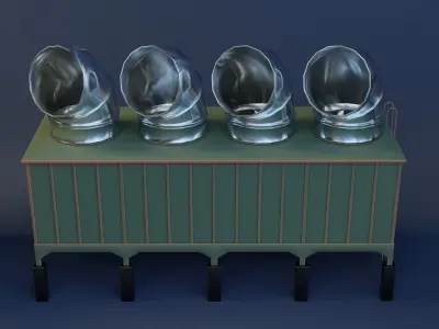 Rooftop Object Collection 3D model