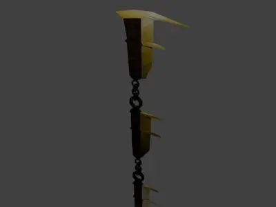 Snake Fang Whip Low-poly 3D model