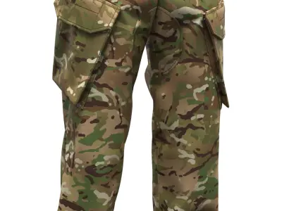 UK MTP PCS CU Combat Pants - Marvelous Designer 3D model
