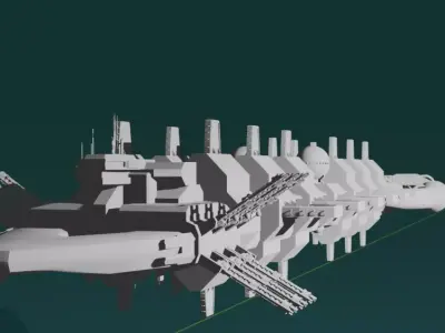 Space Cargo Ship 3D model