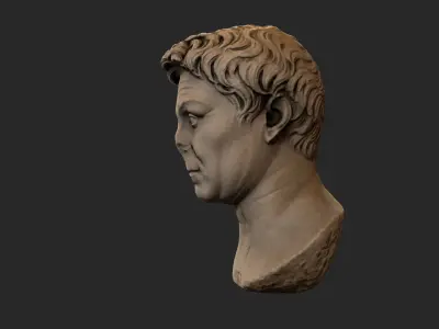 Head Sculpture Model Low-poly 3D model