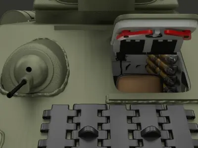 T34 76 Tank with Interior  3D model