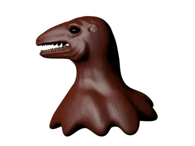Drack chocolate dinosaur head 3D model