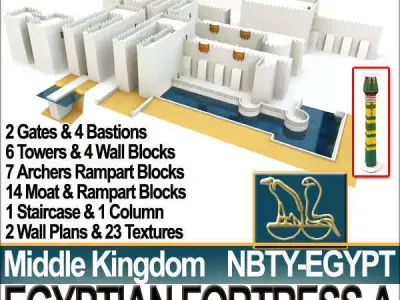 Egyptian Fortress A Middle Kingdom 3D model