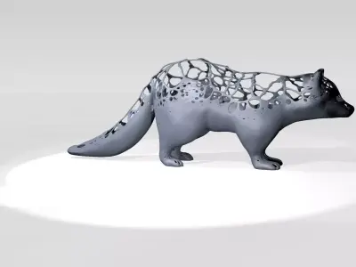 Raccoon Dust Voronoi 3D model