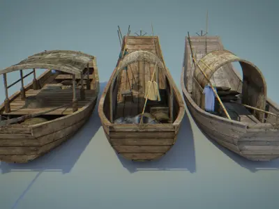 Chinese Boat Collection 3D model