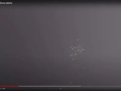 Debris Stone High position Low-poly 3D model