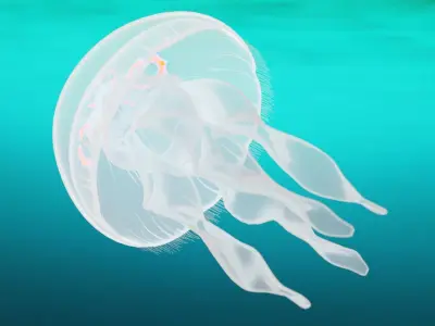 Aurelia Aurita or common jellyfish 3D model