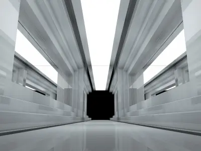 Sci Fi Room Low-poly 3D model 43