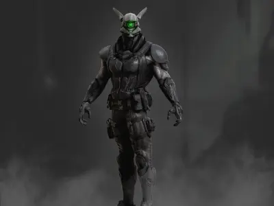 Briareos Low-poly 3D model