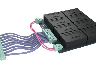 model battery pack accumulator sedan electric energy power 3D model