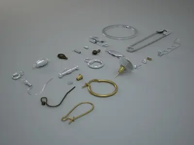 Jewellery catches hinges and findings 3D model