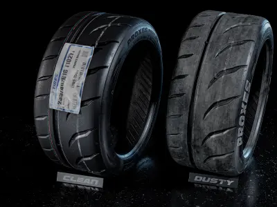 Tire Toyo Proxes R888R Full 3D 3D model