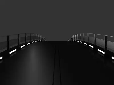 Sci Fi Bridge 3D model 2